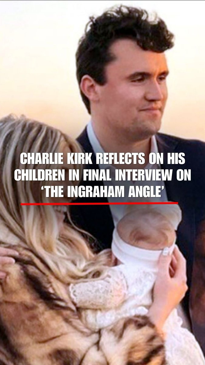 "My kids matter way more than how many social media followers that I have." Charlie Kirk reflected on why having his two children is significantly more important than his career during what would be his final interview on Laura Ingraham.