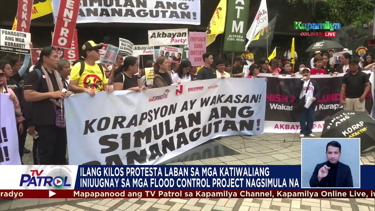 Nagsimula ng ilang kilos-protesta laban sa katiwaliang iniugnay sa mga flood control project sa iba't ibang bahagi ng bansa. Ayon sa mga nagprotesta, patikim pa lang ito sa mas malaking pagtitipon sa September 21, kasabay ng paggunita sa deklarasyon ng martial law sa bansa.