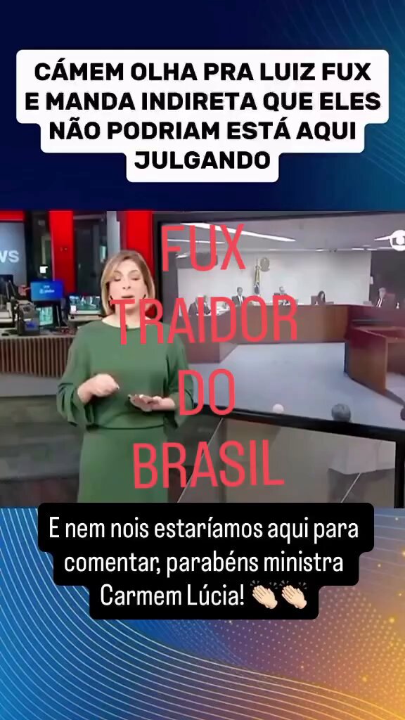 A ministra olha e comenta sem acreditar com que o advogado de Bolsonaro estava falando. O que aconteceu com ele? FUX APOIA GOLPISTAS