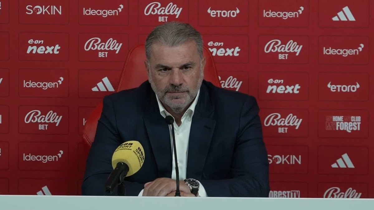 "Great to be in charge of a club with such a story and history, who I believe are on their way up" Ange Postecoglou reacts to becoming head coach of Nottingham Forest in his first press conference for the club ⬇️
