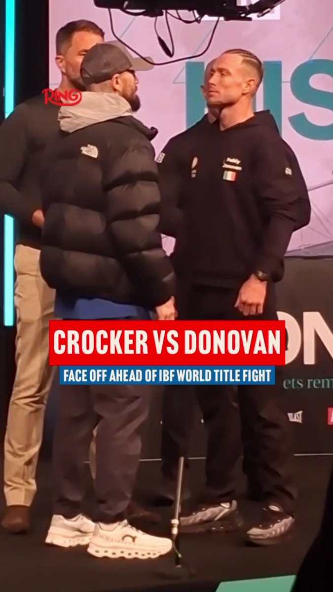Lewis Crocker and Paddy Donovan face off ahead of their rematch for the vacant IBF welterweight world title at Windsor Park, Belfast, this Saturday on DAZN.
