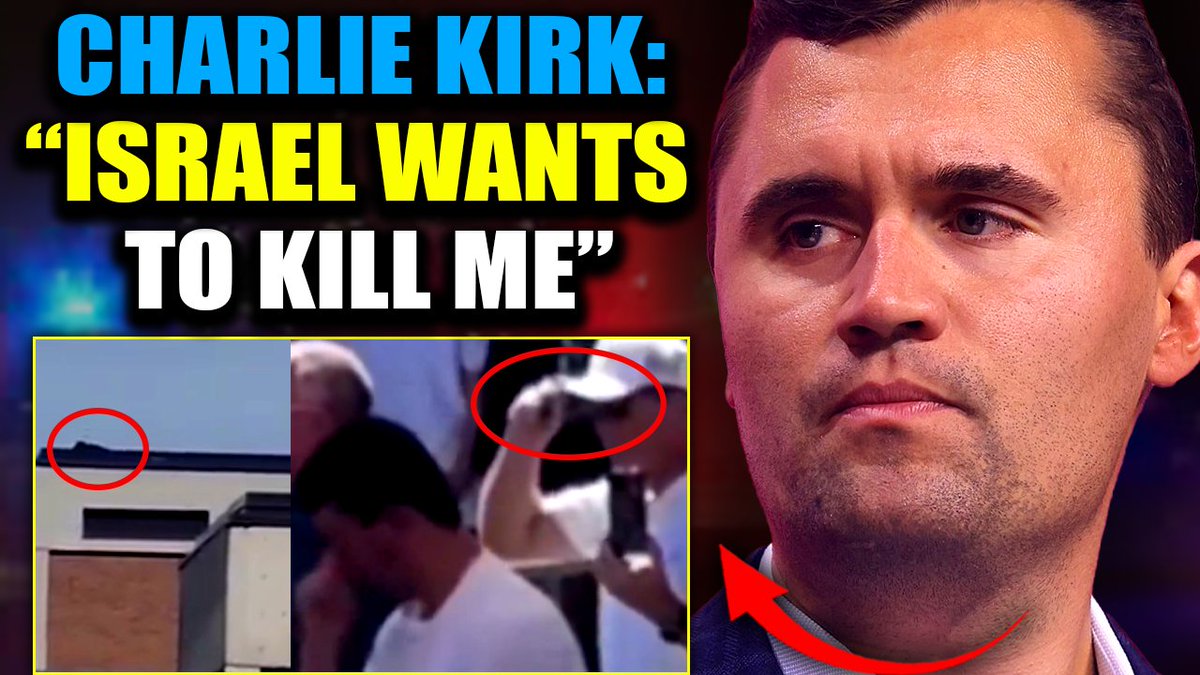 Charlie Kirk's Chilling Warning: 'If I'm Assassinated, It Will Be Israel' Charlie Kirk once made a chilling prediction. He said that if he ever spoke out against Israel... they would kill him. Not just smear him. Not just cancel him. Kill him. And he tied that threat directly to his America First values. Because to truly put America first, meant questioning the grip of Israel. Now he's dead. And not just dead, but taken out in the exact way he warned it would happen. A sniper. Hidden. Waiting. Striking from a distance on a college campus. The perfect stage for a story that could be spun to blame domestic enemies - to fracture America even further. The question we have to ask now is this: who really pulled the trigger?