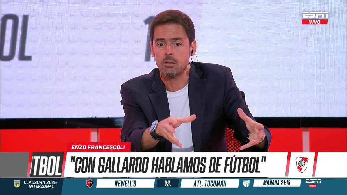 ¿CÓMO ES EL MANEJO DE LOS REFUERZOS ENTRE GALLARDO Y ENZO? En el piso de #ESPNF12, Francescoli contó la cotidianidad en River. ▶️ Mirá #ESPNF12 en el Plan Premium de #DisneyPlus