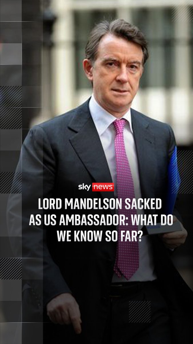 Lord Mandelson has been sacked as US Ambassador. Sky's Political Editor Beth Rigby explains what we know so far following the prime minister's decision.