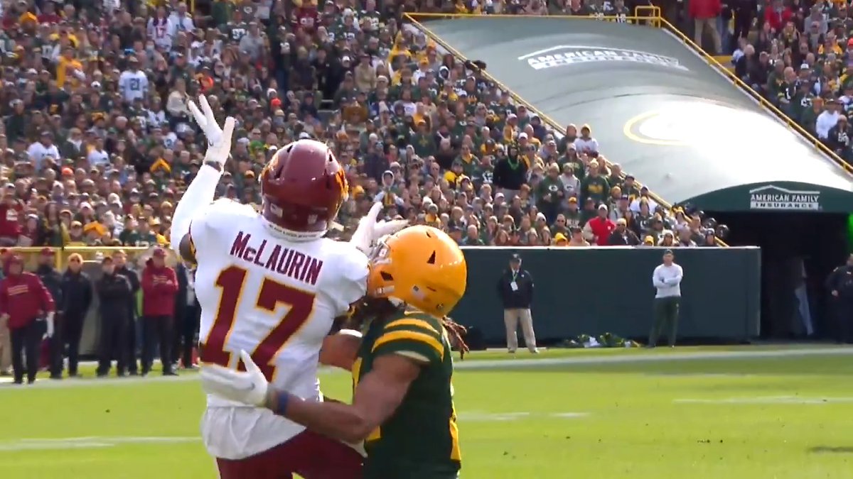 Scary Terry has a knack for making tough TD catches in Green Bay 👀 Terry McLaurin WASvsGB – Tonight 8:15pm ET on Prime Video Also streaming on NFL+