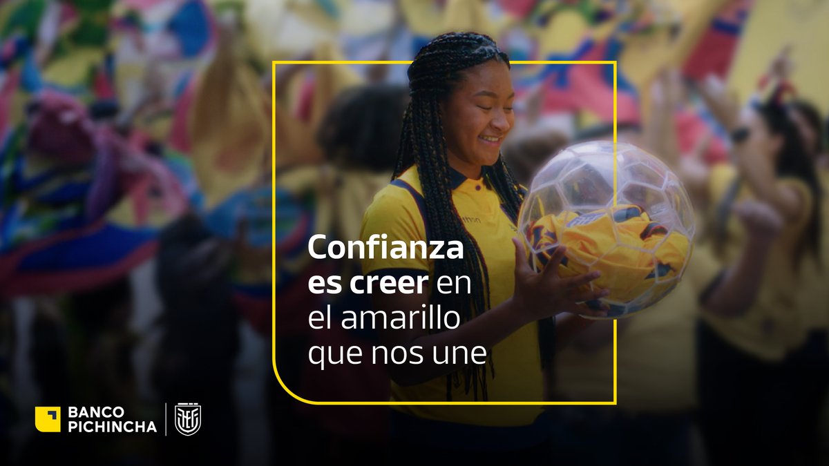 El amarillo nos inspira, nos mueve. Hoy celebramos esa pasión que une a 18 millones de ecuatorianos dando un paso histórico. Desde hoy somos orgullosamente patrocinadores oficiales de La Tri 🇪🇨 y sus hinchas. Confianza es creer en el amarillo que nos une. FEF 🇪🇨