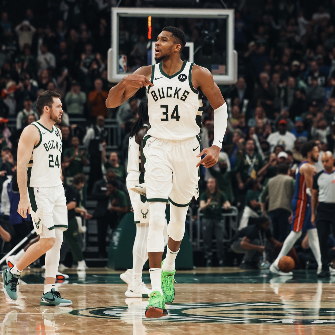 Giannis dropped a season-high 59 points against Detroit in this OT win. 🦌 59 PTS 🦌 14 REB 🦌 7 AST 🦌 3 BLK 🦌 2 STL 🦌 62% FG