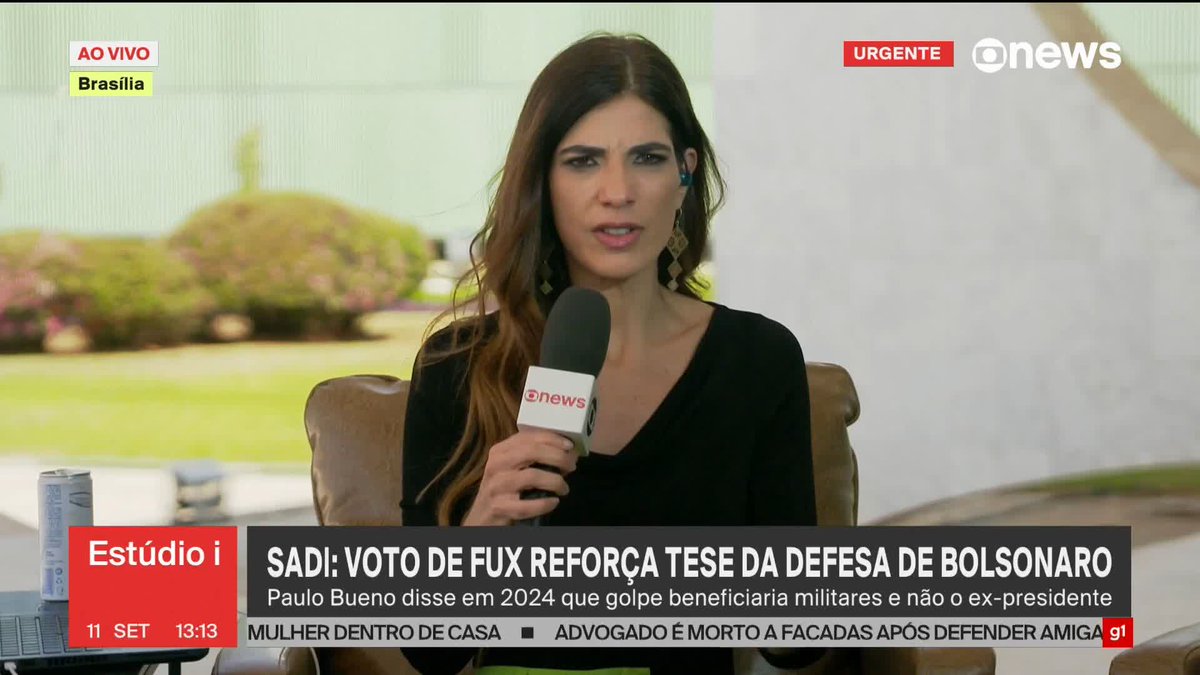 Aliados de Bolsonaro comparam voto de Fux à tese inicial da defesa do ex-presidente: golpe era para beneficiar militares. Apuração de Andréia Sadi. #Estúdioi ➡ Assista à #GloboNews: