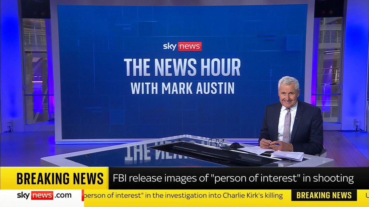 BREAKING: Images have been released of a "person of interest" in the investigation into Charlie Kirk's killing Latest: 📺 Sky 501, Virgin 602, Freeview 233 and YouTube