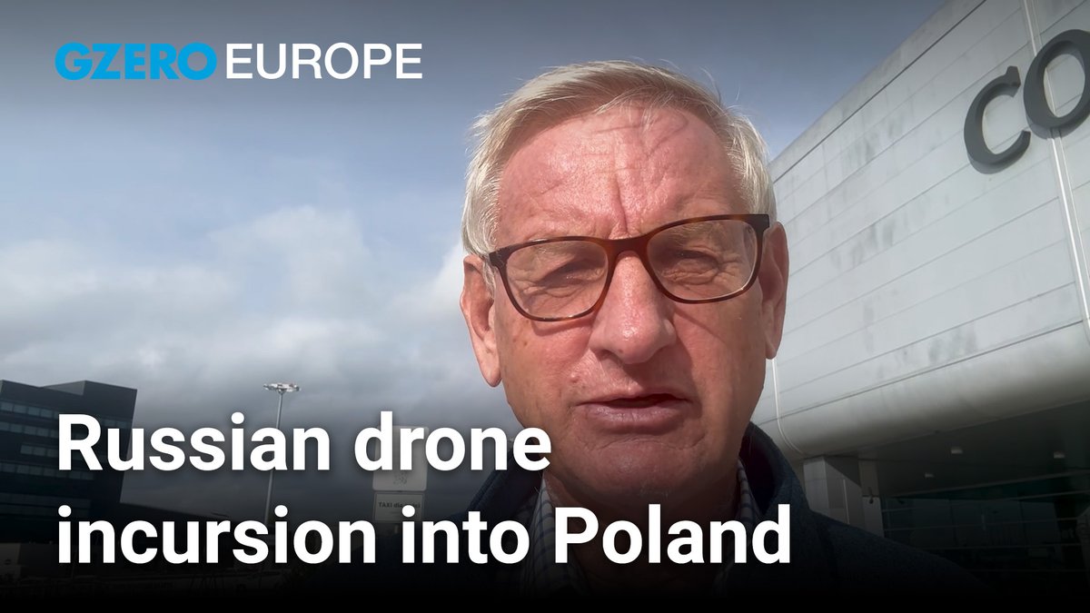 In this episode of #GZEROEurope, Carl Bildt says that Russia’s drone incursion into Poland was intentional and a “clear act of aggression.” He cautions that if tolerated, such attacks could expand beyond Ukraine, leaving Europe possibly “on a slippery slope” that demands decisive action.
