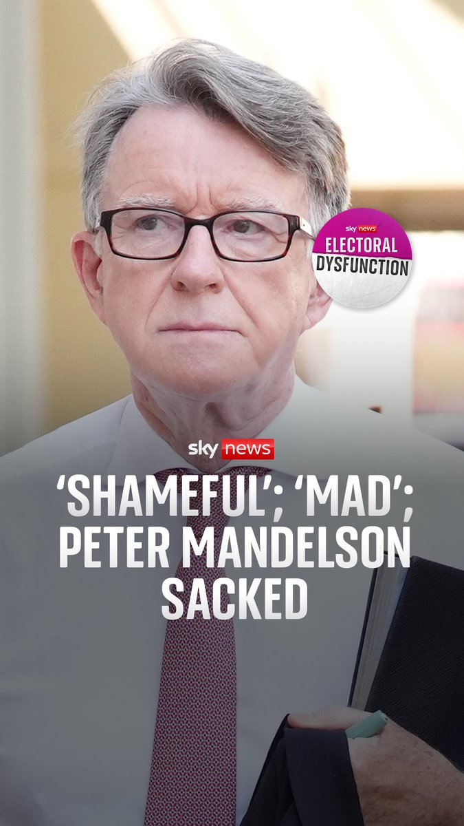 Peter Mandelson has been sacked as US ambassador, in the wake of revelations about the strength of his relationship with paedophile financier Jeffrey Epstein. Harriet Harman, Ruth Davidson, and Beth Rigby react to the news. 🎧 Listen tomorrow: