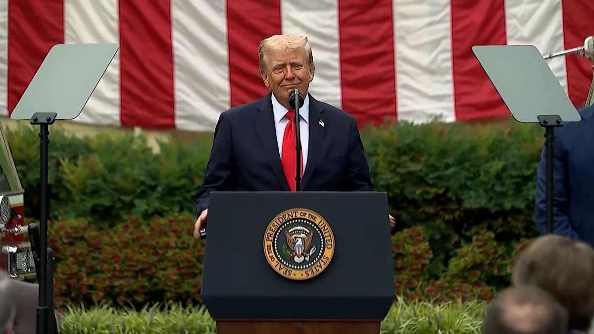 President Donald Trump announced he is posthumously awarding the Medal of Freedom to Charlie Kirk, calling him a champion of liberty.