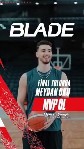 🇹🇷 Alperen Şengün, EuroBasket finali ve turnuva MVP'liği yolunda, Blade bu meydan okumanın yanında! 🔥 7 kez maçın oyuncusu 🔥 21.6 sayı 🔥 10.9 ribaund 🔥 7.1 asist #ÇarpıcıKokunlaMeydanOku | Blade | #işbirliği