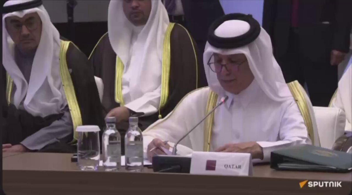 🚨⚡️ وزير الدولة للشؤون الخارجية القطري سلطان المريخي من سوتشي الروسية: "تعرضنا لإرهاب الدولة الذي يمارسه الكيان الإسرائيلي بقيادة نتنياهو. باشرنا باتخاذ كافة الإجراءات القانونية ضد الاعتداء الإسرائيلي. المجتمع الدولي مسؤول عن كبح إسرائيل ومحاسبتها على جرائمها."