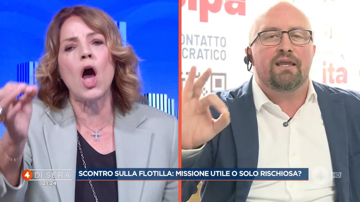 "Gli ebrei scappano dall'Europa perchรฉ i governi di centrosinistra che hanno fatto entrare l'islamismo estremista" Il confronto tra Elisabetta Gardini e Igor Taruffi a #4disera in diretta a #Rete4 e in streaming su Mediaset Infinity