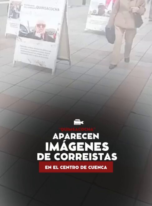 Esta mañana, aparecieron imágenes de ex funcionarios vinculados al correísmo, en diversos caballetes colocados en el parque Calderón. Las imágenes estaban acompañadas de un mensaje que decía: "Los responsables de la Minería en Quimsacocha". El asambleísta Roque Ordoñez, dijo que es una respuesta del Gobierno Nacional para desviar la atención y causar distracción sobre los verdaderos responsables del proyecto Loma Larga.