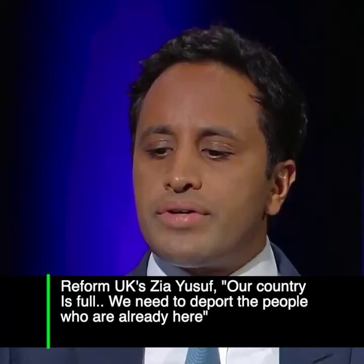 Reform UK's Zia Yusuf, "Our country is full.. We need to deport the people who are already here"