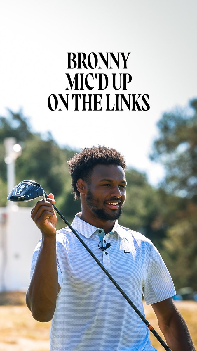Bronny's mic'd up on the links ⛳️