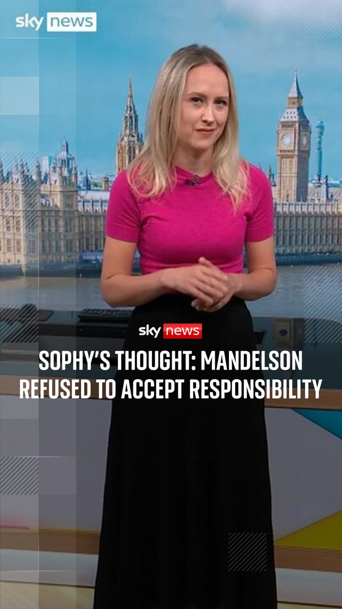 US Ambassador Lord Mandelson has been removed from the post over his relationship with convicted sex offender Jeffrey Epstein. But Sophy Ridge says while questions remain over the appointment, the lack of responsibility is another issue. Read more🔗