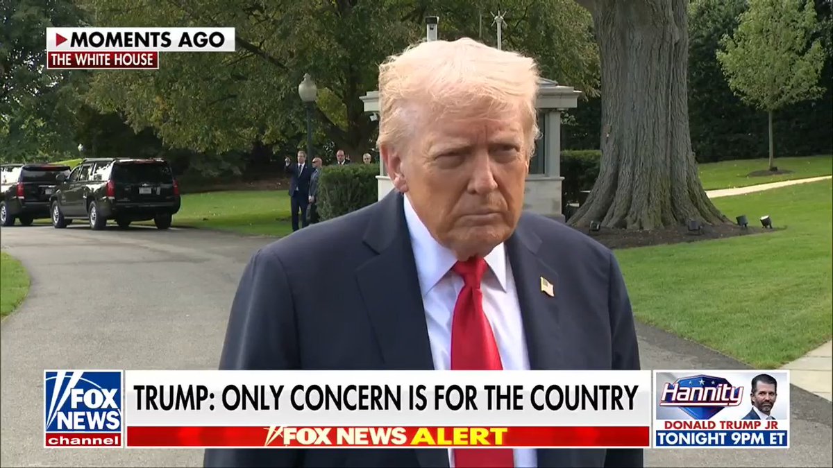 "She is absolutely devastated." President Trump says he "had a long talk" with Charlie Kirk's wife, Erika, after the assassination at a Utah Valley University event.
