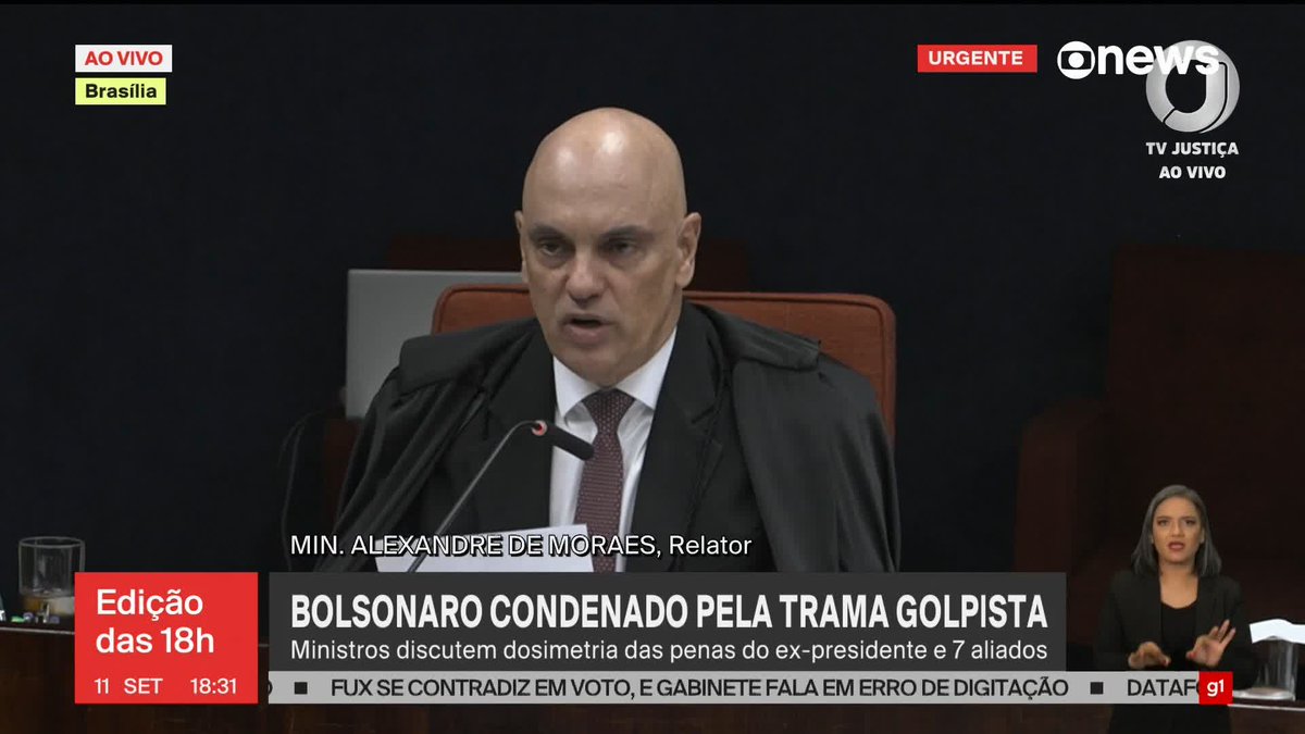 “Estamos dando um precedente a todos os juízes brasileiros que eles podem contar com o STF para ter coragem de aplicar a lei, para não se vergarem em sanções nacionais ou estrangeiras”, diz Alexandre de Moraes. #Edição18 ➡ Assista à #GloboNews: