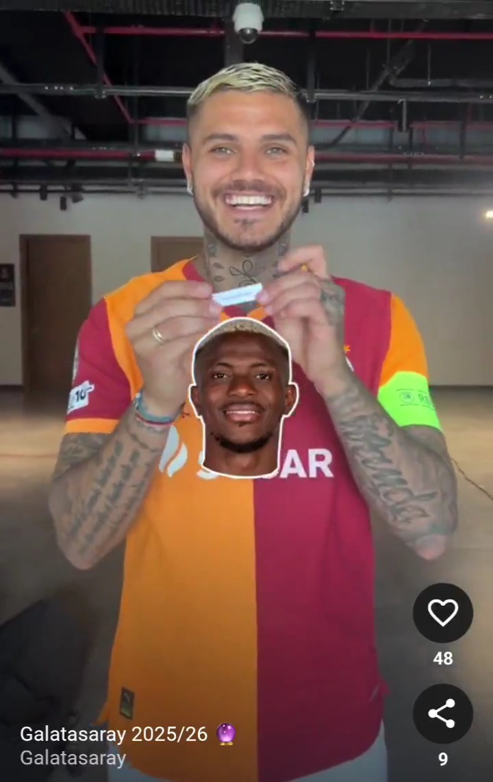 Mauro Icardi: "Osimhen'in Şampiyonlar Ligi'nde çok gol atmasını umuyorum."