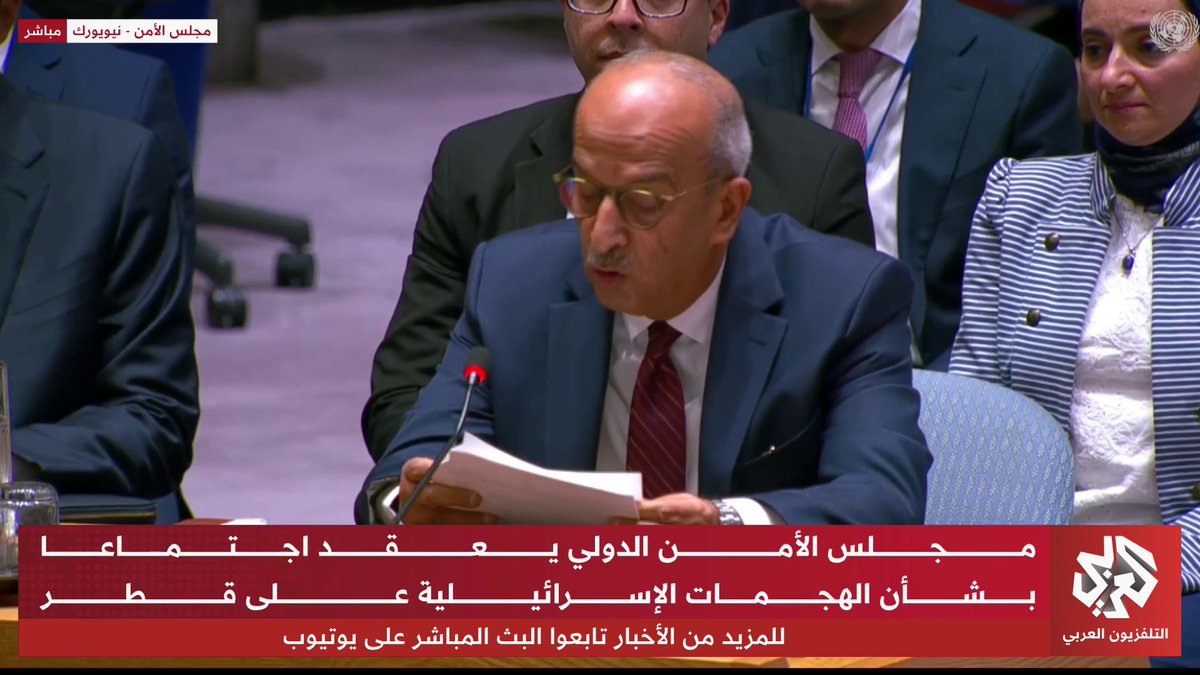 مندوب مصر بالأمم المتحدة: قطر ليست وحدها وأمن قطر من أمن مصر ومن الأمن القومي العربي بأسره