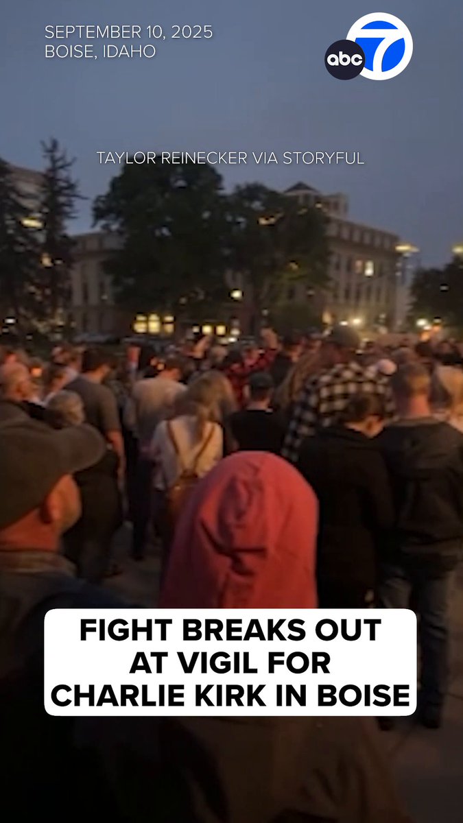 A fight broke out at a vigil for Charlie Kirk at the Idaho State Capitol in Boise Wednesday night. According to local reports, a man on a bike shouted “F-- Charlie Kirk!” in the middle of the crowd. That apparently set off a brawl.