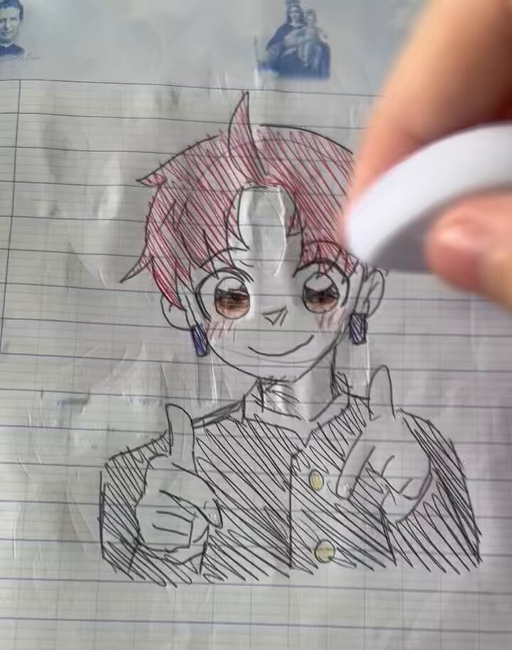My friend bought me an invisible ink pen and I know exactly what to draw (Evil Eye 🪬) #dandadan #dandadanfanart #ダンダダン