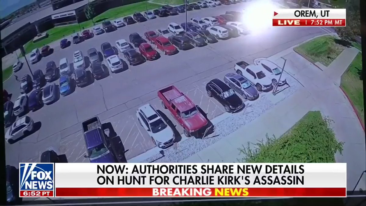BREAKING: Authorities share new video of person of interest in assassination of Charlie Kirk.