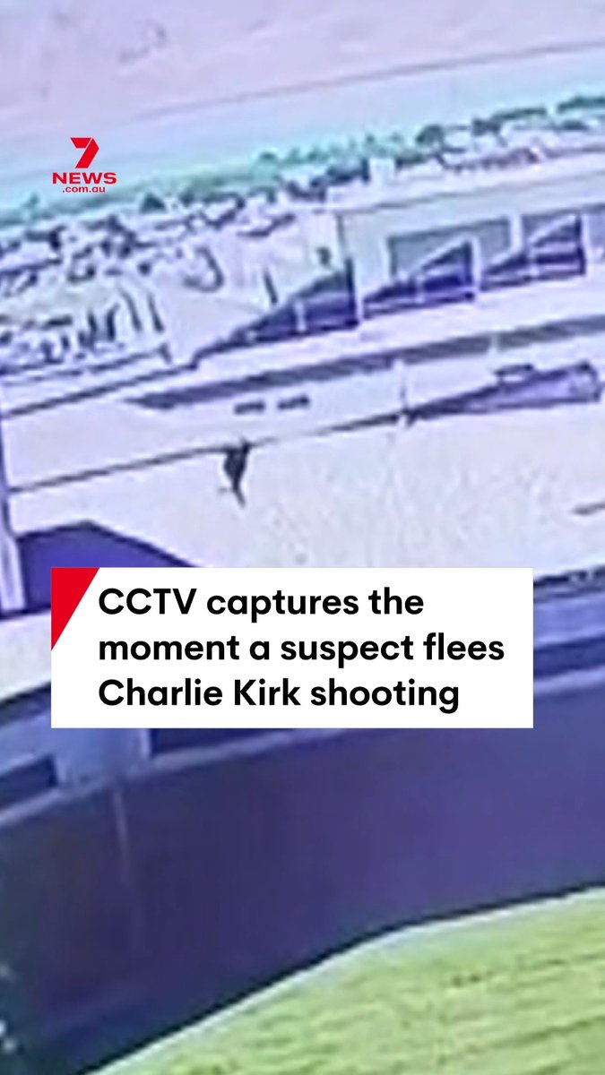 The FBI have released new images of a suspect jumping off a roof in the moments after Charlie Kirk was shot. #charliekirk #suspect #cctv #utah #breakingnews