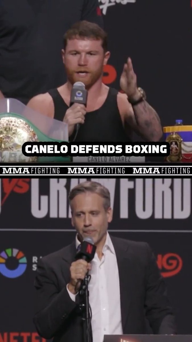 Canelo Alvarez quickly stepped up to defend the sport of boxing during Max Kellerman's closing remarks at the #CaneloCrawford press conference: "Don't say boxing is not big enough. Boxing is big. … Boxing is boxing."