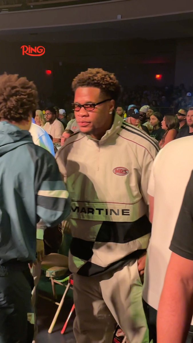 Devin Haney has arrived to watch the first edition of The Underdog.