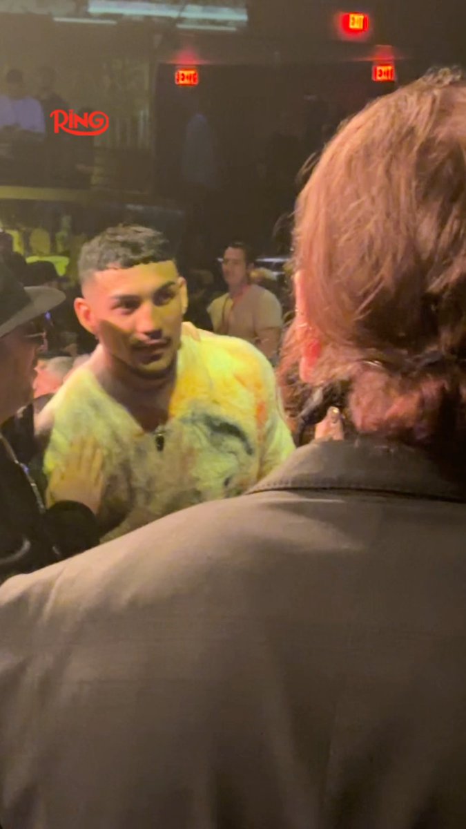 Devin Haney and Teofimo Lopez chopping it up at The Underdog 🤝