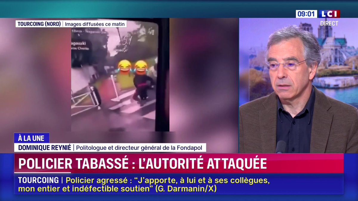 🔴 Policier tabassé à Tourcoing : "L'État n'est plus respecté (...) Les liens sociaux ont presque tous disparu", déplore Dominique Reynié ▶️ En Toute Liberté avec ANAIS BOUTON sur LCI