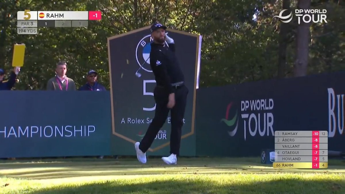 Jon Rahm hated it but nearly made a hole-in-one! Watch the featured groups LIVE on DP World Tour YouTube. #BMWPGA | #RolexSeries