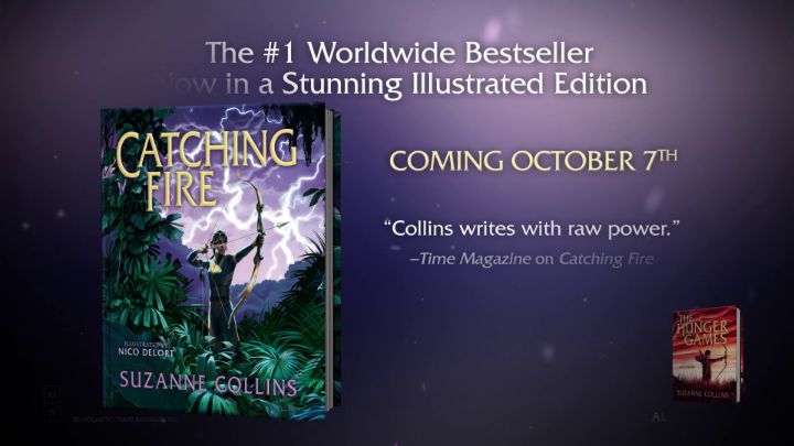 Tick Tock, one month to go! Add spark to your shelves with the new Catching Fire Illustrated Edition. Nico Delort’s stunning scratchboard art brings to life Suzanne Collins’ fan-favorite #1 worldwide bestseller in the Hunger Games series. Pre-order here: