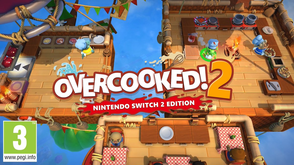Chefs, prepare your aprons as fresh features are on the menu, served with the cooking chaos you love! 🔥 4K, 60FPS gameplay 🧑‍🍳 Exclusive Chef: Platinum Platypus ❤️ Discover Switch 2 features including: 📹 Camera Play and Game Share! Overcooked! 2 Nintendo Switch 2 Edition arrives Winter 2025!