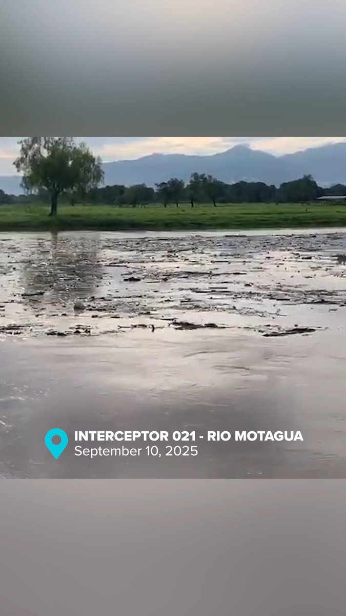 First big trash flush stopped by Interceptor 021 before it could reach the Gulf of Honduras - just two days ago.