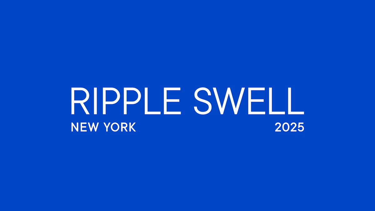 Ripple Swell is our most important event of the year, and this November it returns to NYC.🗽 Swell is where leaders in crypto, payments, banking and policy come together to discuss what’s ahead for the future of finance. Request to attend → Agenda → Speakers →