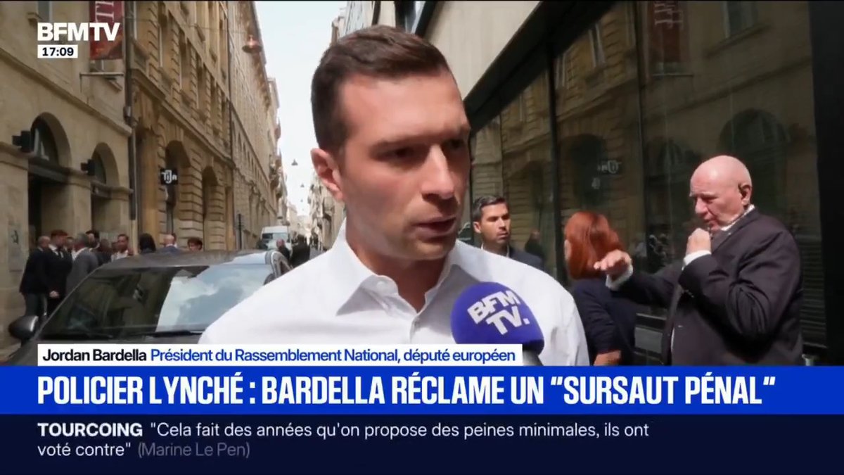 A partir du moment où un individu touche à un policier, il doit dormir en prison le soir même : il est temps d'établir un sursaut pénal ! Il n'y a jamais eu autant d'insécurité en France au moment où nous nous parlons, et jamais autant de laxisme judiciaire. BFM