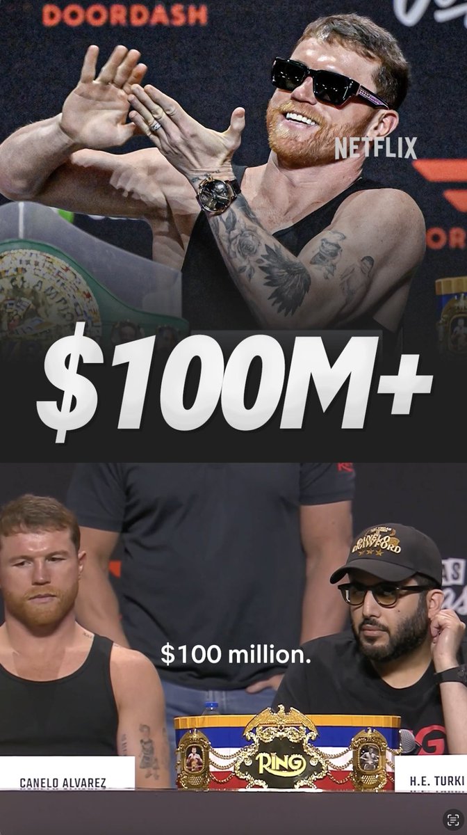 Turki Alalshikh said that the contract with Canelo Álvarez is worth MORE than $100M 😮 #CaneloCrawford LIVE only on Netflix Saturday September 13 9 PM ET | 6 PM PT