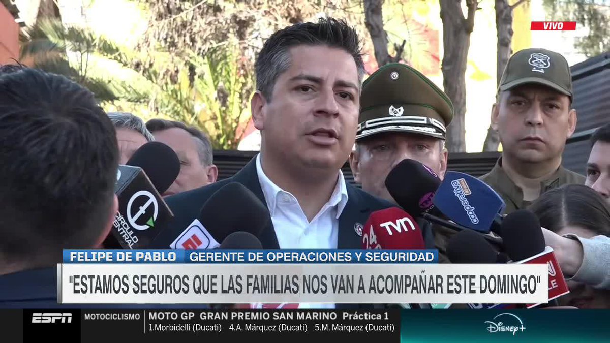 "ESTAMOS SEGUROS QUE LAS FAMILIAS NOS VAN A ACOMPAÑAR ESTE DOMINGO" Felipe de Pablo, gerente de Operaciones y Seguridad, habló del plan especial para resguardar al público en la Supercopa entre Colo Colo y la U. ▶️ Mira #SportsCenter en el Plan Premium de #DisneyPlus.