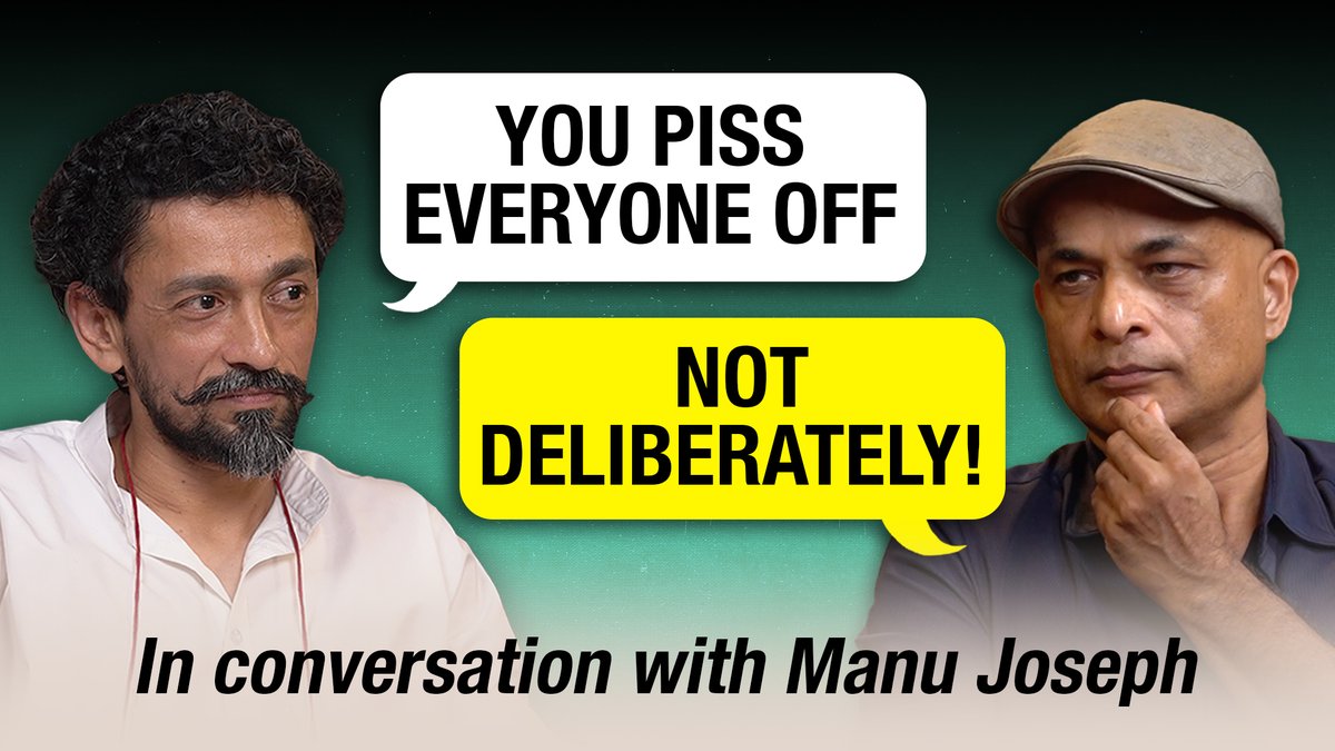 🚨NEW INTERVIEW! Catch Manu Joseph in conversation with Abhinandan Sekhri about his book, Why the poor don't kill us' (published by Aleph Book Company) , his views on class, privilege, writing.