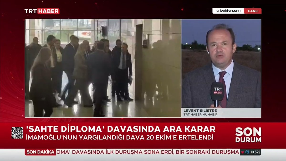 İBB'deki yolsuzluk soruşturması kapsamında tutuklu bulunan Ekrem İmamoğlu'nun yargılandığı 'sahte diploma' davasında ilk duruşma sona erdi. Bir sonraki duruşma 20 Ekim'de yapılacak.