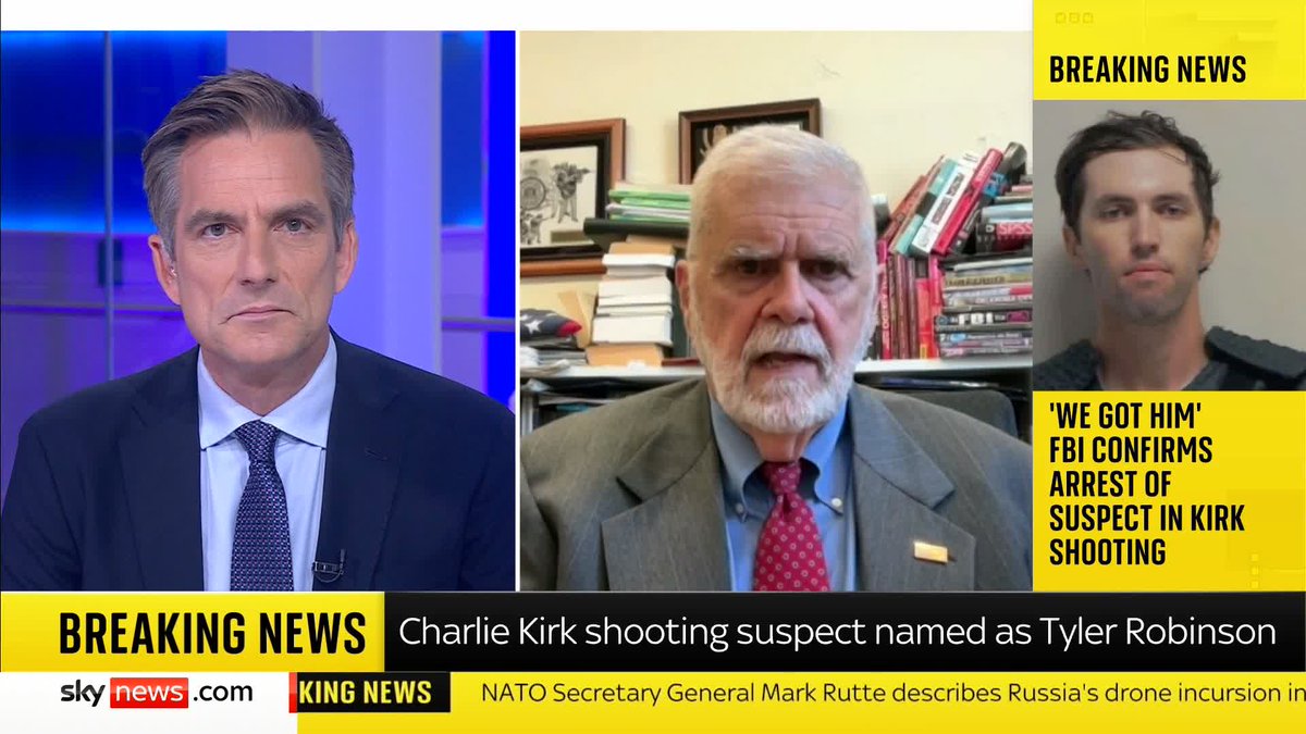 🗣️ "There is still an awful lot to do to build a case". Retired FBI Special Agent Ken Gray speaks to Sky's @JonathanSamuels after officials name the suspect in Charlie Kirk's shooting. 📺 Sky 501, Virgin 602, Freeview 233 and YouTube