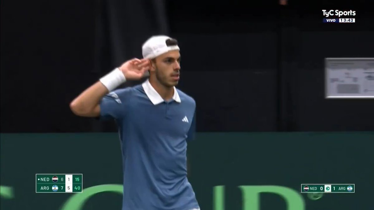 "Francisco Cerúndolo": Porque derrotó a Botic van de Zandschulp y consiguió el segundo punto de la serie de #CopaDavis contra Países Bajos