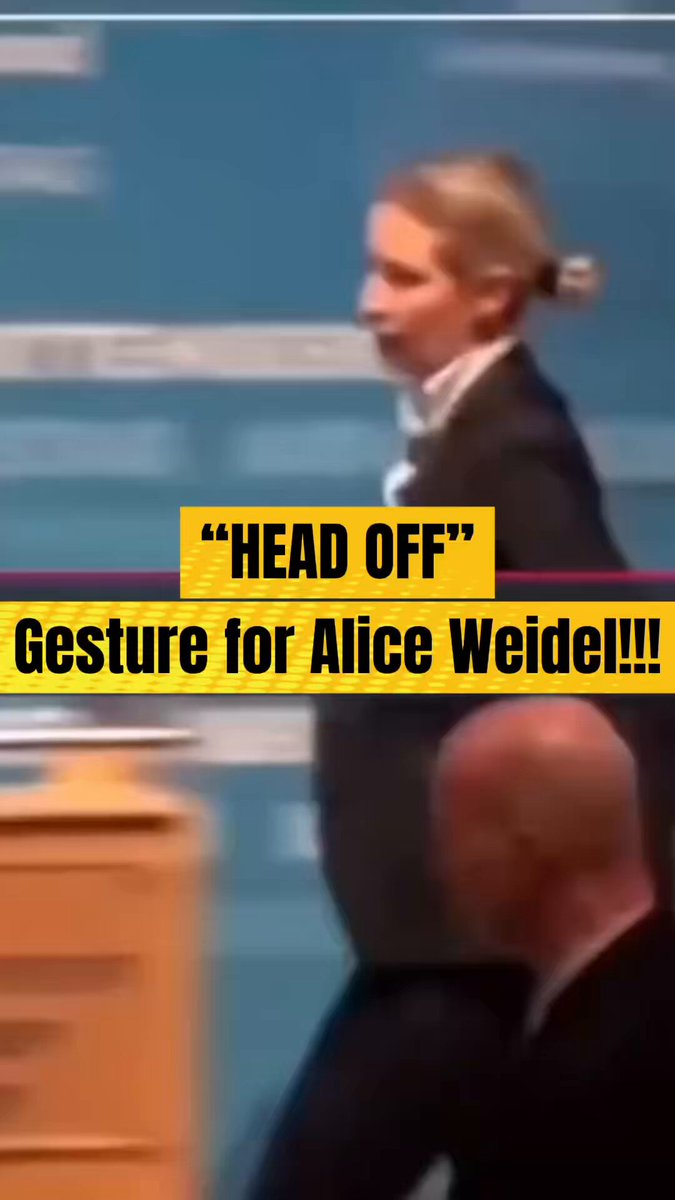 🚨 D€ATH THREATS FOR ALICE WEIDEL‼️ Radical leftist symbolically pretends to slice his throat at Alice Weidel’s speech. They want to kiII AfD supporters!!! The German legacy media have been justifying the a*sassination of Charlie Kirk and enable the same violence in Germany.
