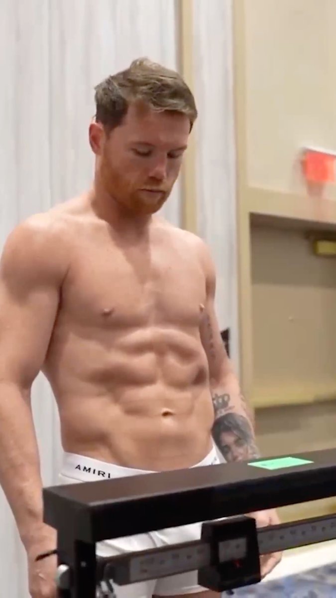 Terence Crawford and Canelo Álvarez both weigh in at 167.5lbs 💪 How are your excitement levels for tomorrow night? 📈