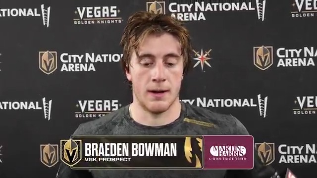 🎥 Braeden Bowman: I want to show the coaching staff I've worked on things I need to improve on. Hear from Bowman, Joe Fleming and Henderson Silver Knights Head Coach Ryan Craig on our YouTube Channel: